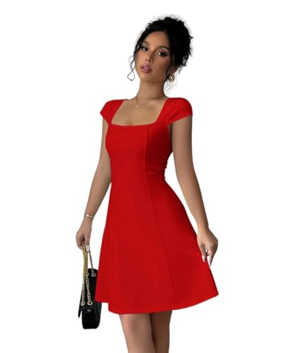 Image of GRECIILOOKS Women's One Piece Dress - Stylish Midi Party Dress for Women | Summer Casual Wear for Events, Date & Evening Look