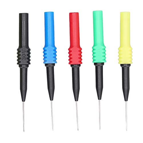 Set di Perni della Sonda Posteriore, Sonde Test 30VAC a 60VDC 10A in Acciaio Inossidabile con Punte Oro Placcate per la Riparazione e la Diagnostica Elettronica