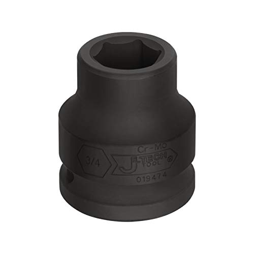 Image of JETECH 3 /4 inch Drive 3 /4 inch Standard Impact Socket, 6-Point SAE Impact Socket, Heat-Treated Chrome Molybdenum (Cr-Mo) Alloy Steel, Heavy-Duty for Automotive & Industrial Applications
