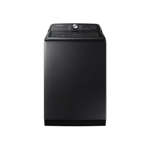 Samsung 5.4 Cu. Ft. Smart Top Load Washer with Active Wave Agitator in Brushed Black