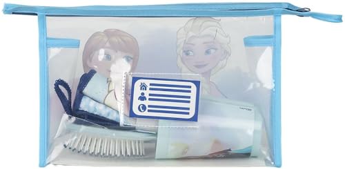 Borsa Da Viaggio Frozen - Colore Blu - 23 X 15 X 8 Cm - Grande Capacità Di Contenimento - Chiusura Con Zip - Prodotto Originale Disegnato In Spagna - 6