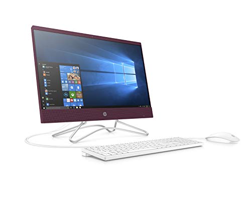 Image of 2019 New HP 22 All-in-One PC 21.5 inch Intel Celerion G4900T Intel UHD Graphics 610 1TB HDD 4GB SDRAM DVD Privacy Webcam Maroon Burgundy