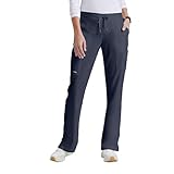 BARCO Grey s Anatomy Classic Mia Scrub Pant for Women Steel, 6-Pocket Low-Rise Straight Leg Bottoms with Natural Stretch, Soil Release Fabric, and Super-Soft Finish Medium, Regular Fit