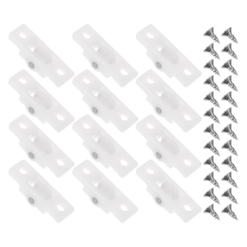 TOPBATHY Ruedas Deslizantes Blancas para Puertas Correderas de Congelador Vertical Juego de 12 Ruedas de Acero Inoxidable para Frigorífico y Electrodomésticos Rodillos Inferiores