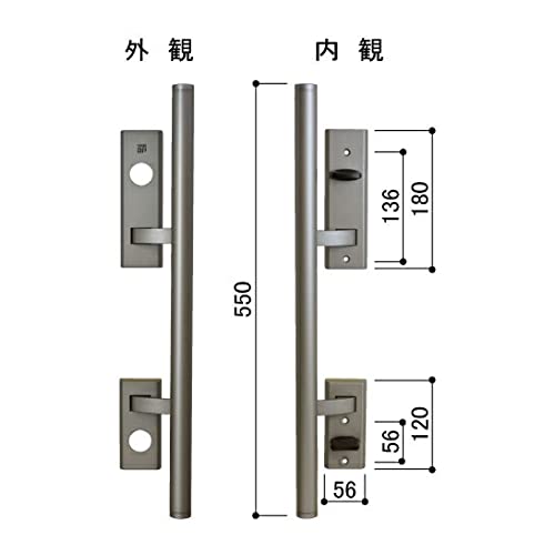 Amazon.co.jp: YKK AP プッシュプルハンドル (内外同一仕様) 右勝手