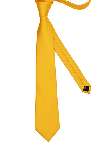 Image of GUSLESON Classic New 3.15 inch(8cm) Men's Solid Color Necktie Wedding Business Tie + Gift Box