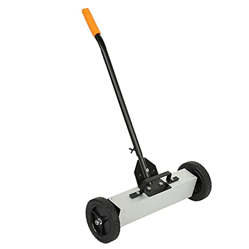 PBOHUZ Barredora magnética - Herramienta de Escoba de Empuje de Rodillo de Recogida de barredora de Piso magnética de Servicio Pesado de 24"