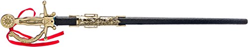 Villa Giocattoli- Sciabola Cadetto per Bambini, Nero, 65 cm, G.187