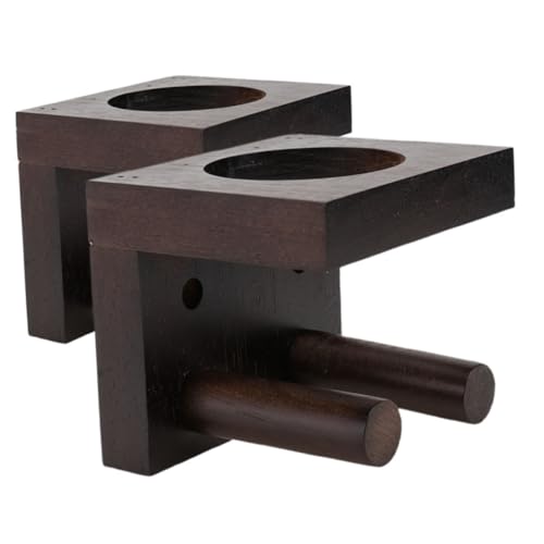 DECOMELODY 2pcs Baseball Bat Wall Mount Display Horizontal Hangings Rack Organizer Wood Bat Holder Decorative Clear Storage For Home