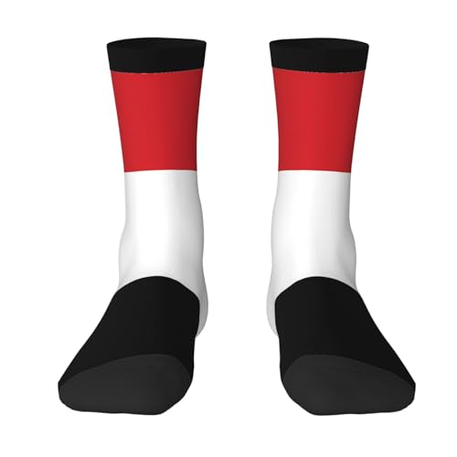 ZQYTGFDC Chaussettes longues respirantes avec motif drapeau du Yémen