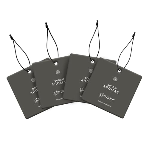 Image of Doctor Aromas Hanging Long-Lasting Fresh Car, Vehicle or Auto Perfume and Air Freshener Fragrance Diffuser, Odor and Smell Eliminator Automobile Hanging Diffuser 4 Pack- Jasmine (Glamour)