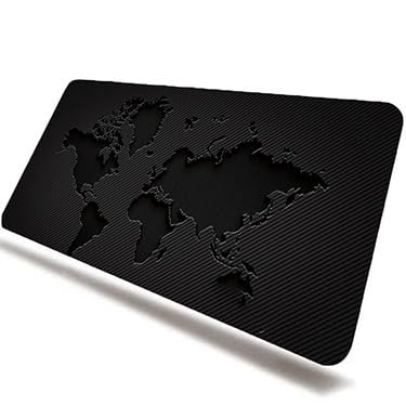 Image of CHATTERJEE Electro HUB Gaming Mouse Pad with Non-Slip Rubber Base | Large Desk Pad for Office and Gaming | Durable Stitched Edges | Smooth Surface for Precision Control (Black)