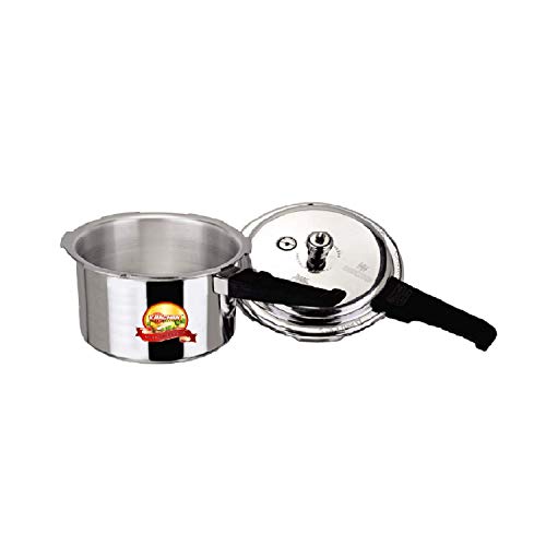 Image of Kanchan Classic Aluminium Pressure Cooker with Outer Lid - 3 Litres | Lightweight & Durable | Sturdy Body with Safety Valve | Suitable for Gas Stove | ISI Certified | 5 Years Warranty