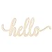 Vosarea Hello Wood Sign Wall Decor Wooden Letters DIY Block Words Sign Art Decor(35x14x0.5cm)
