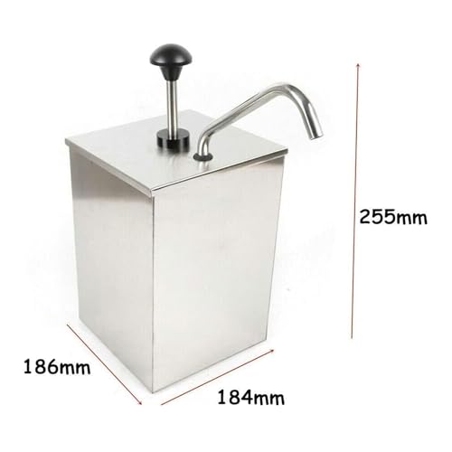 Dozownik pompy do sosów, stal nierdzewna ze zdejmowanymi zbiornikami, rura klasy spożywczej do syropu, sosu sałatkowego, keczupu i przypraw, 3,6 l, 7,2 l, pojemność 10,8 l