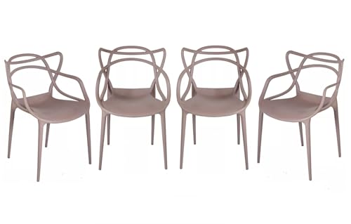 Melhor Cadeira para Mesa de Jantar: Top 10 Melhores em 2025 21 Ecom Home - Kit 4 Cadeiras Allegra Fendi Sala de Jantar Polipropileno