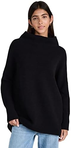 Free People Women's Ottoman Slouchy Sweater, Black, M