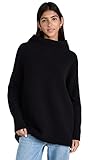 Free People Women's Ottoman Slouchy Sweater, Black, XS