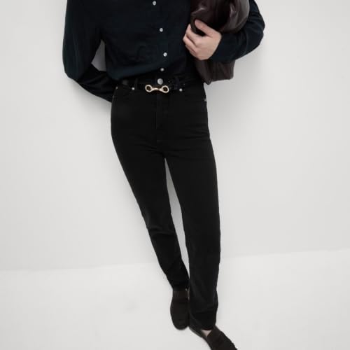 Image of Marks & Spencer Magic Shaping High Waisted Straight Leg Jeans