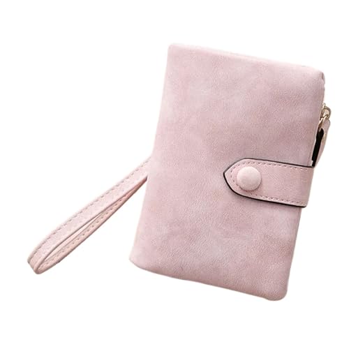 Leather Women Wallets Coin Pocket Card Holder Money Bags Casual Long Ladies Clutch Purse Coin Purse(Pink)