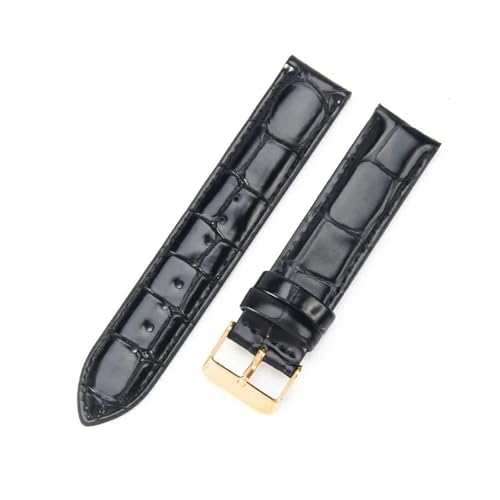 EDVENA rvXgbv fB[X {vrvoh 12/13mm 14mm 17mm 18mm 19mm 20mm 22mm Y(Crocodile-Black-GD,20mm)