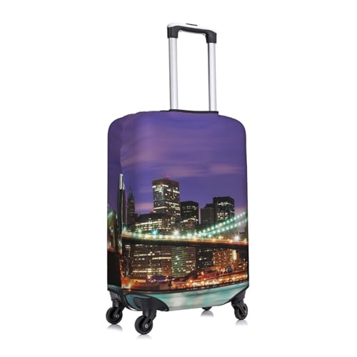 New York Night Print Luggage Suitcase Covers Elastic Washable Luggage Protector Luggage Covers For Suitcase3