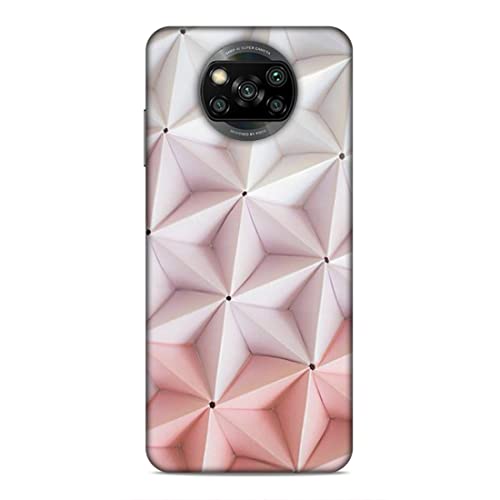 Image of Printed Mobile Back Hard Case Cover for Xiaomi Poco X3 | Pink Stars, Multi Stars Black dot -2180