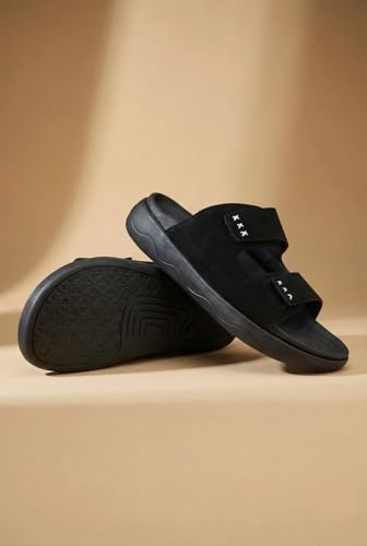 Image of Big Fox Alphabounce- 15 Men's Orthopedic Comfort Slides | Dual Strap Cushioned Sandals | Lightweight Daily Wear