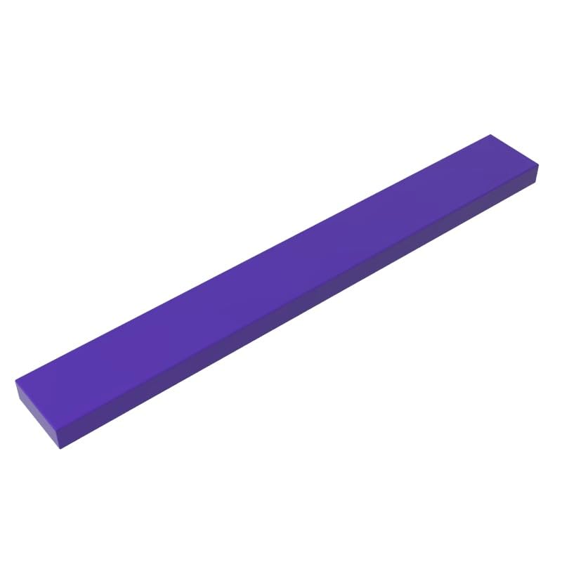 Gobricks 4162 Foundation Plate Tile 1x8 with Groove 50 Pieces GDS-565 Compatible with Lego Building Blocks Color:Dark Purple — image 1