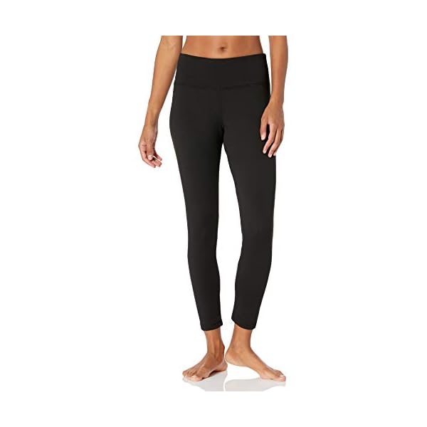Jockey-Womens-High-Waisted-Interlock-Legging Jockey Womens High Waist Interlock Leggings, Deep Black, Medium US