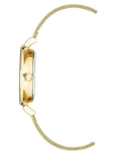 Anne Klein Women's Glitter Accented Mesh Bracelet Watch