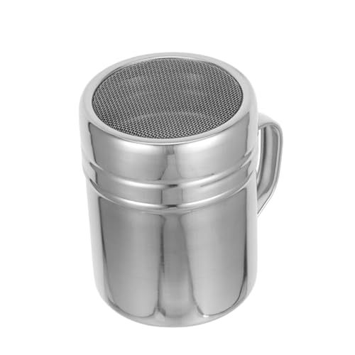CIYODO Baking Powder Sugar Shaker Stainless Steel Mesh Jar with Fine Strainer Spice Dispenser