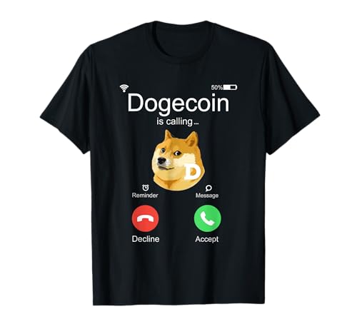 Dogecoin chiama Funny Crypto Doge Coin Dog Meme Gift Maglietta