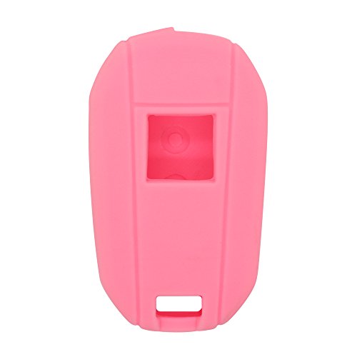 BROVACS Silicone Cover Protector Case Holder Skin Jacket Compatible with PEUGEOT CITROEN 3 Button Flip Remote Key Fob CV4300 Pink - Image 2