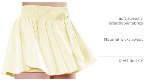 Image of EXARUS Girls Butterfly Shorts Athletic Flowy Cheer Dance Skorts Teen