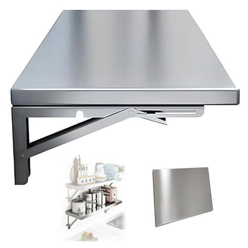 Mesa plegable de acero inoxidable para espacios