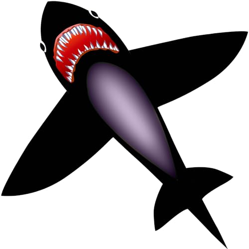 HENGDA KITE for Kids Lifelike Black Shark Kite Single Line Kite Flying for Children Kids Outdoor Toys Beach Park Playing