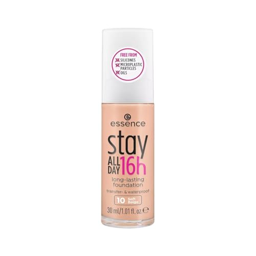 essence Podkład stay ALL DAY 16h, długotrwały, matujący, korekcja kolorów, matowy (30ml)