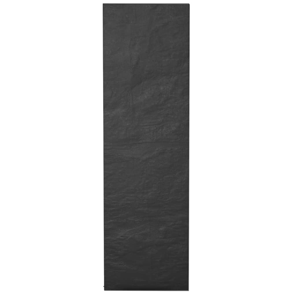 Sonnenliegen-Abdeckung 2er Set, Gartenmöbel Schutzhülle aus robustem PE-Material, 205x75x40/70 cm, inkl. 12 Aluminiumösen mit Befestigungsseil, Schwarz
