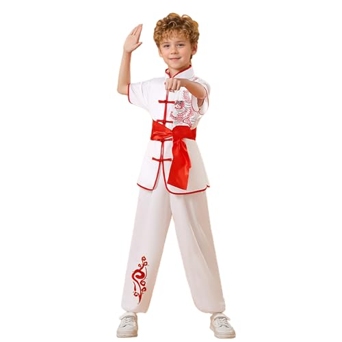 Costume chinois Wing Chun ample résistant pour l'entraînement enfant adulte