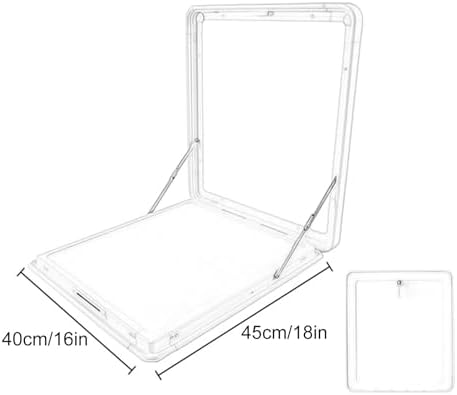Premium Wall-Mounted RV Folding Picnic Table - Lockable Aluminum Alloy Outdoor Campervan Table, Space-Saving Design, 60x45cm (24x18in), Ideal for Camping & Picnics