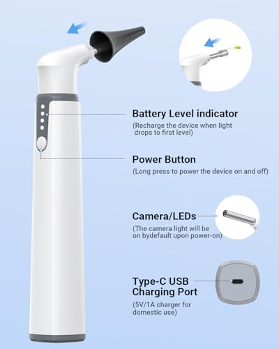 Image of WiFi Otoscope, HD Otoscope Camera with Light, Ear Checker for Kids & Adults