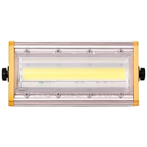 KOKOMALL 50W Security Light,5000LM Warm White 3200K IP65 Waterproof Led Flood Lights Outdoor Super Bright,Floodlight for Work,Patio,Garage,Yard,Garden,Street,Pathway,Driveway Cover