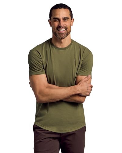 Image of True Classic Mens T-Shirts - Curved Hem or Pocket Tee, Mens Drop Cut Lounge /Sleep or Heavyweight Tshirt