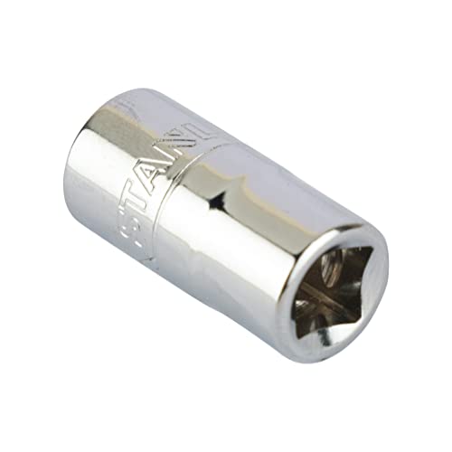 Image of STANLEY STMT72879-8B 1 /4-inch 8mm Chrome Vanadium Steel 6 Point Standard Socket (Silver)