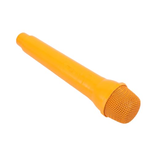 KIMISS Faux Accessoire de Microphone en Plastique pour Enfants, pour Le Cosplay et la Photographie, Jouet Léger pour la Performance et Le Jeu (Orange)
