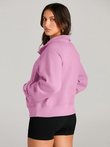 Image of AUTOMET Womens Sweatshirts Half Zip Cropped Pullover Fleece Quarter Zipper Hoodies 2026 Fall Fashion Outfits Clothes