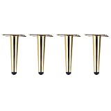 BOSHC Möbelbeine aus Metall, konische X4-Sofafüße, selbstgebaute Ersatzbeine für Fernsehschränke, Eisenhalterungen, Hardware-Schrauben
