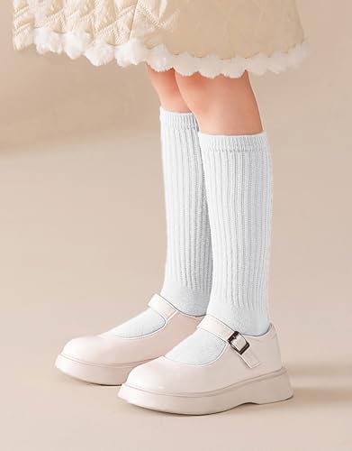 2 Pairs Kids Slouch Socks Girls Toddler Knee High Tube Long Boot Crew Slouch Socks2
