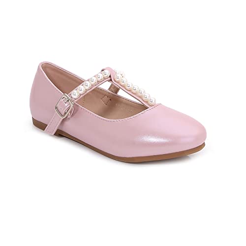 Girls Big Kids Middle Kids Ballet Flats Toddler Shoes Cute Pearl Shoes Dress Girls Mary Jane School Wedding Party Shoes Flower Girl Princess Dress Shoes